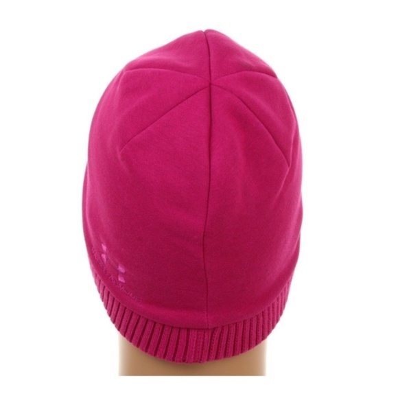 New Under Armour UA Storm Beanie Winter Snow Hat Cap Pink Cold Gear Womens - Picture 2 of 5